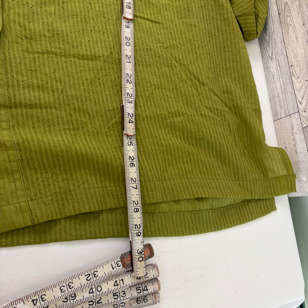 White Stag Button Down Shirt Womens 22W/24W Mossy Green Roll Tab Utility Safari - Picture 7 of 7